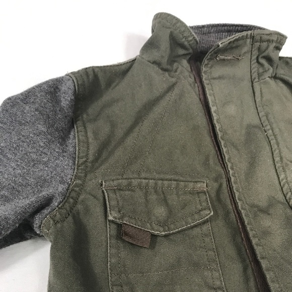 No Retreat Other - No Treat  Army Green‎ Jacket With Gray Slee…